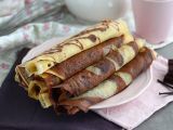 Recept Marmorerade crêpes med vanilj och choklad