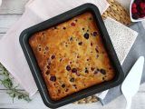 Recept Brownie med vit choklad och röda bär (blondie)