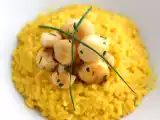 Recept Risotto med pilgrimsmusslor och saffran