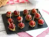 Recept Karamelliserade körsbärstomater med sesamfrön eller kärlekstomater