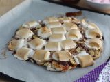 Recept Söt pizza med banan och choklad
