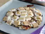Recept Söt pizza med banan och choklad