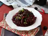 Recept Spaghetti al fuoco di bacco: rödvinspasta som ger något speciellt till bordet