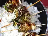 Recept Zucchinikebab med en god, kryddig asiatisk sås