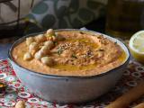 Recept Hummus med röd paprika