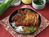 Recept Panerad aubergine med pankoströbröd, katsu-liknande japansk curry men vegetarisk