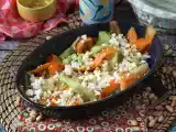 Recept Grönsakssallad med tagliatelle och jordnötssås
