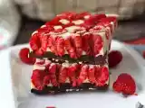 Recept Chokladkaka i franui-stil med hallon, vit choklad och mörk choklad!