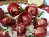 Recept Tortelloni di bresaola fylld med rucola och ricottaost: välsmakande och klar på 10 minuter!