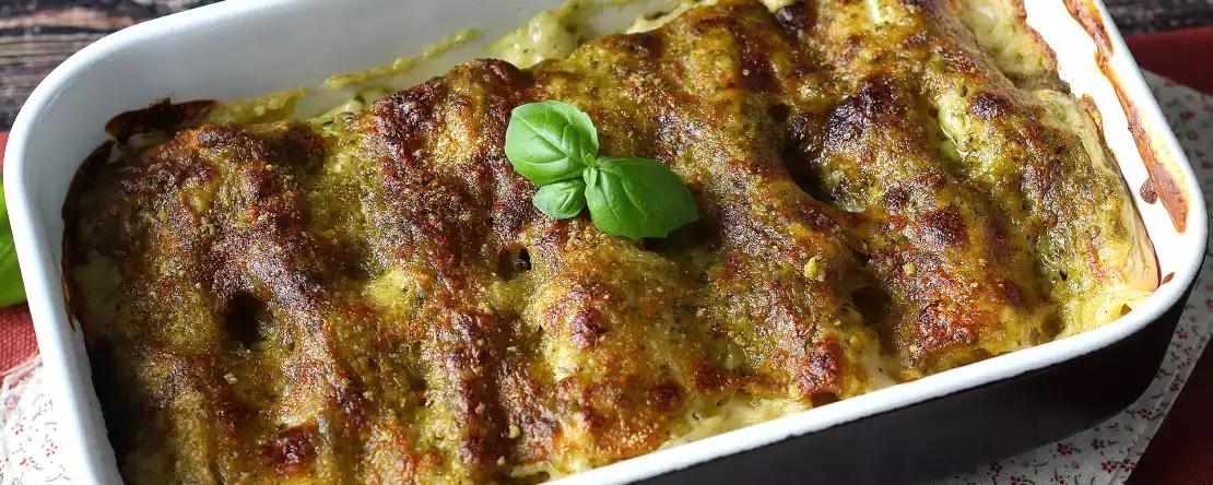 Krämig pesto cannelloni au gratin: det enkla och välsmakande receptet