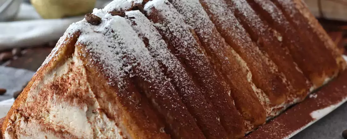 Tiramisu-formad stock utan form för kaffeälskare