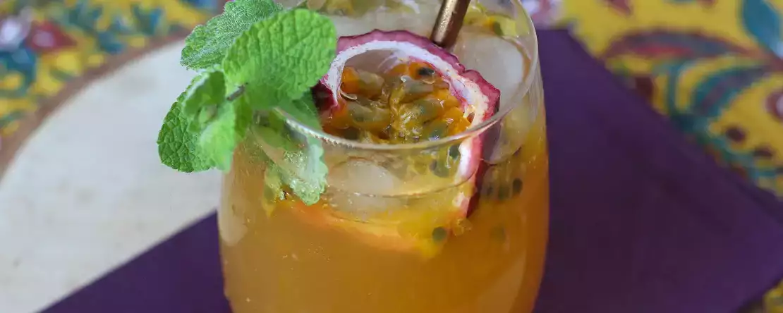 Is-te med passionsfrukt