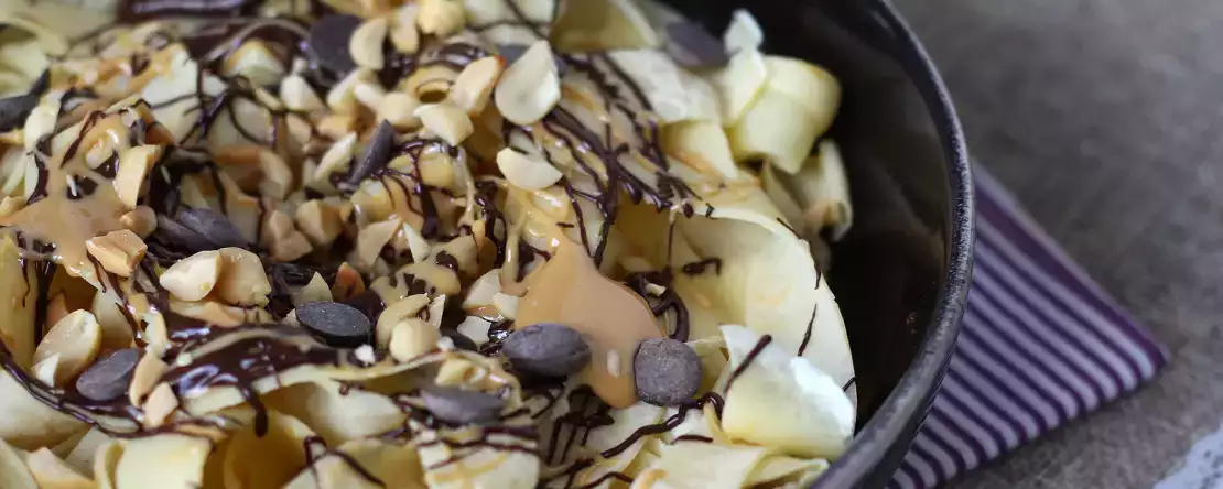 Pannkakstagliatelle med choklad och jordnötter!