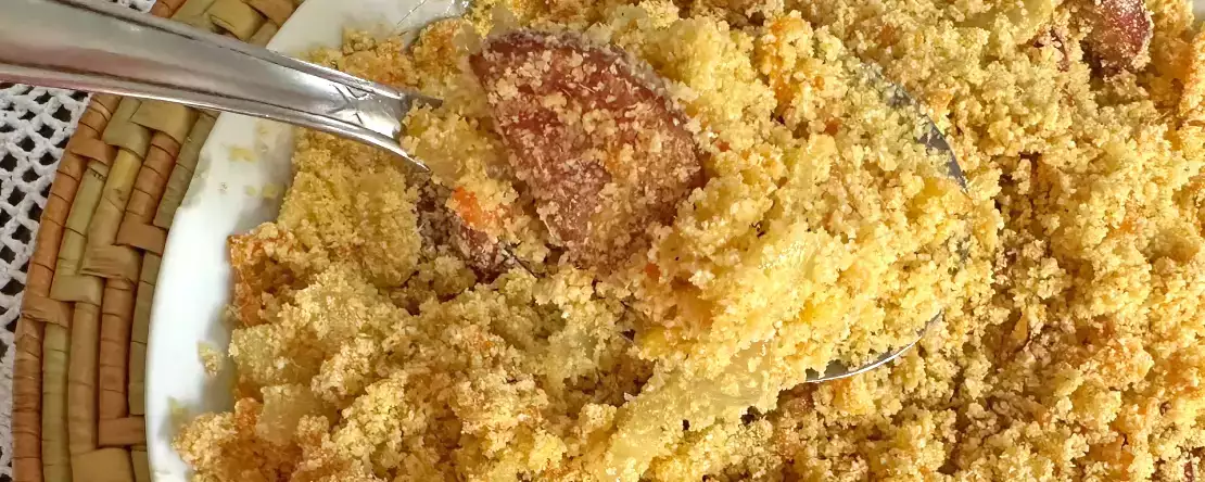 Gyllene pepperonifarofa med ägg och morot