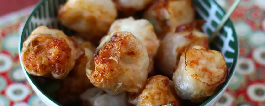 Räksnacks i stil med nems, tillagade i luftfritösen