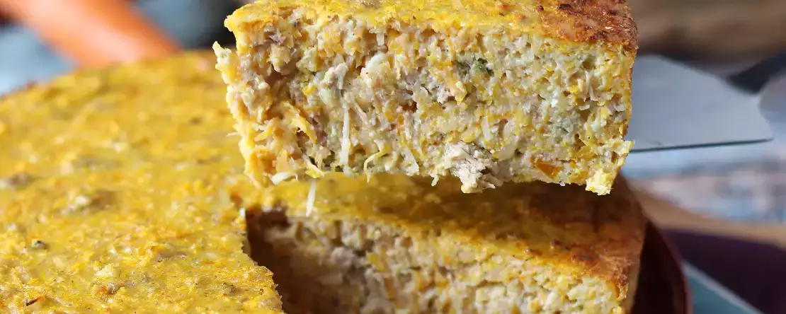 Quiche utan pajskal med tonfisk, morötter och cottage cheese: enkel och proteinrik