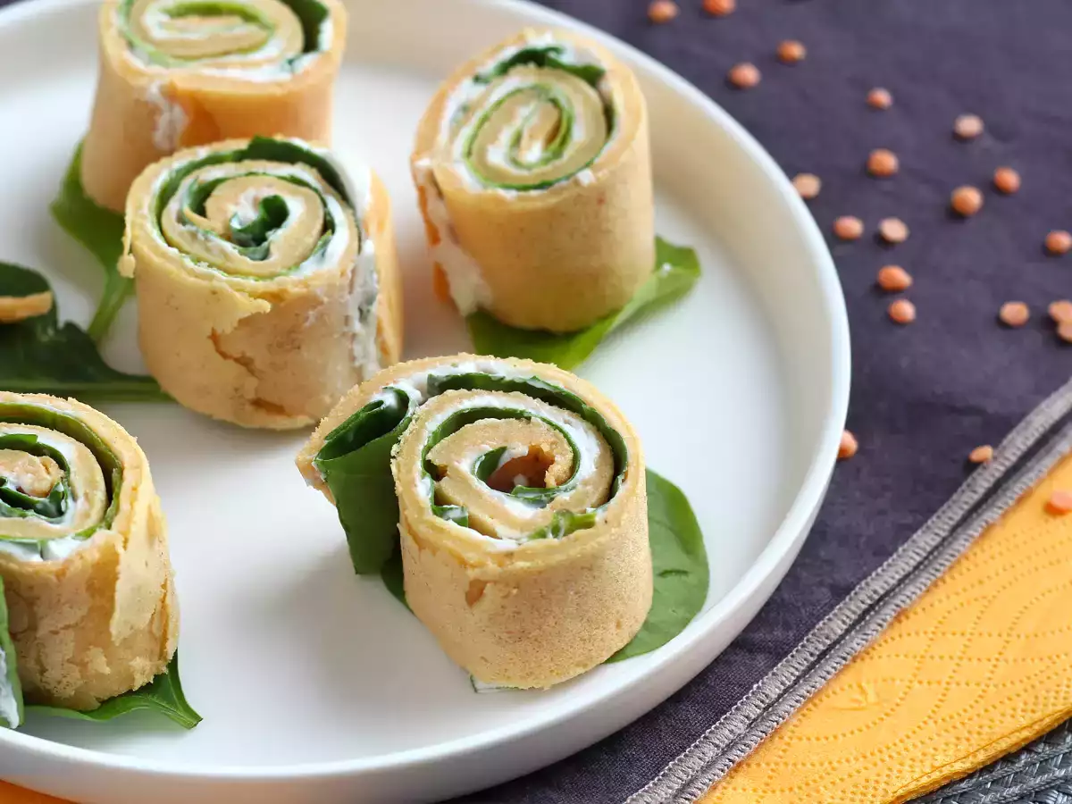 Recept Pannkakor med röda linser, endast 2 ingredienser