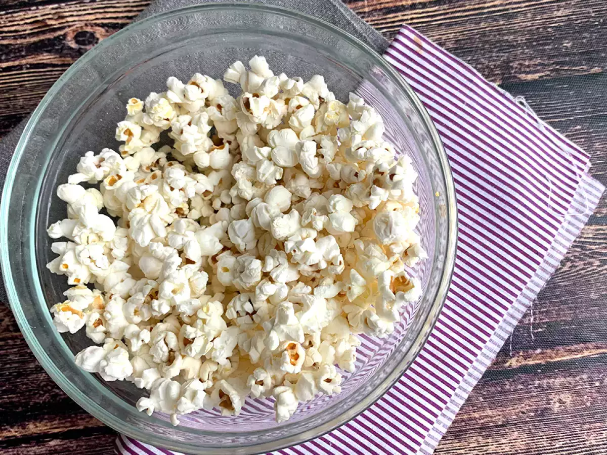 Recept Oljefria popcorn för mikrovågsugn