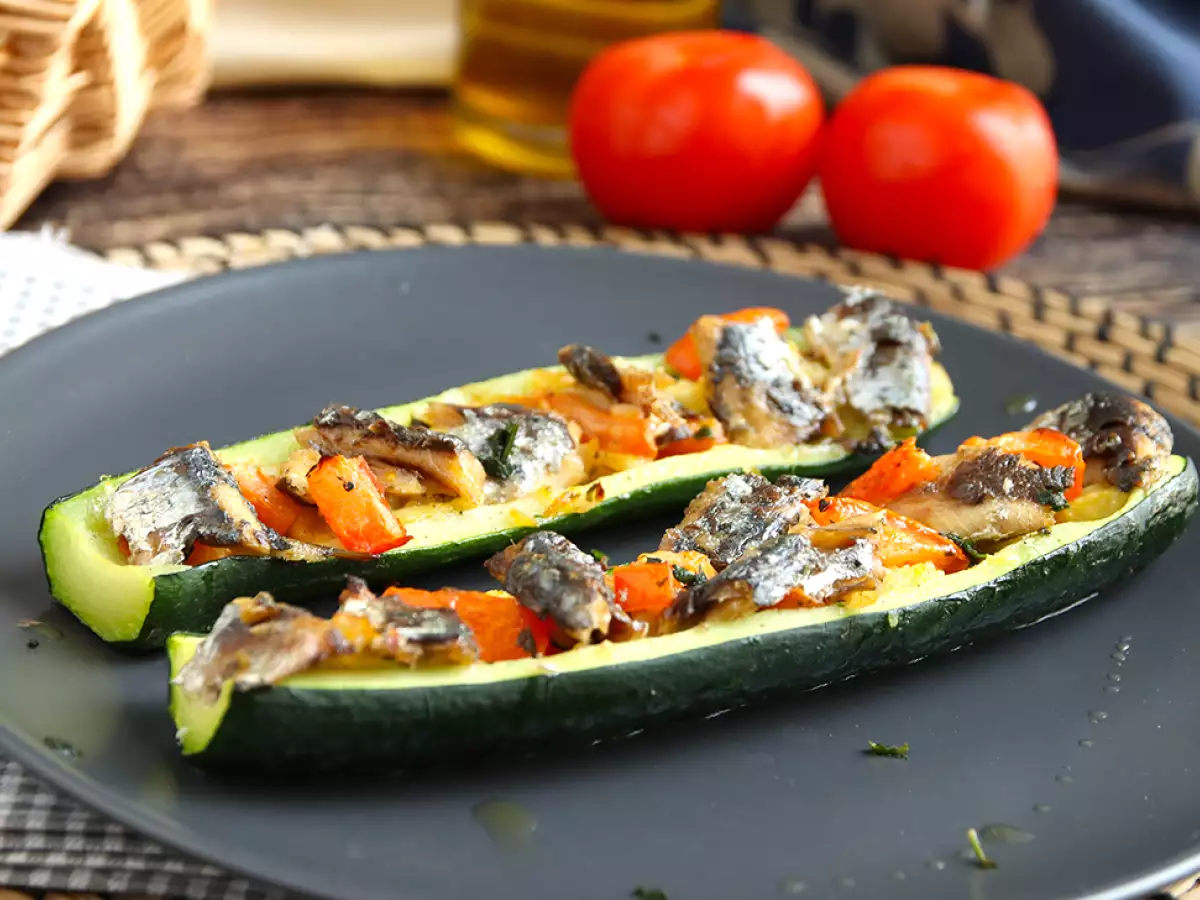 Recept Hur gör man zucchini fyllda med sardiner?