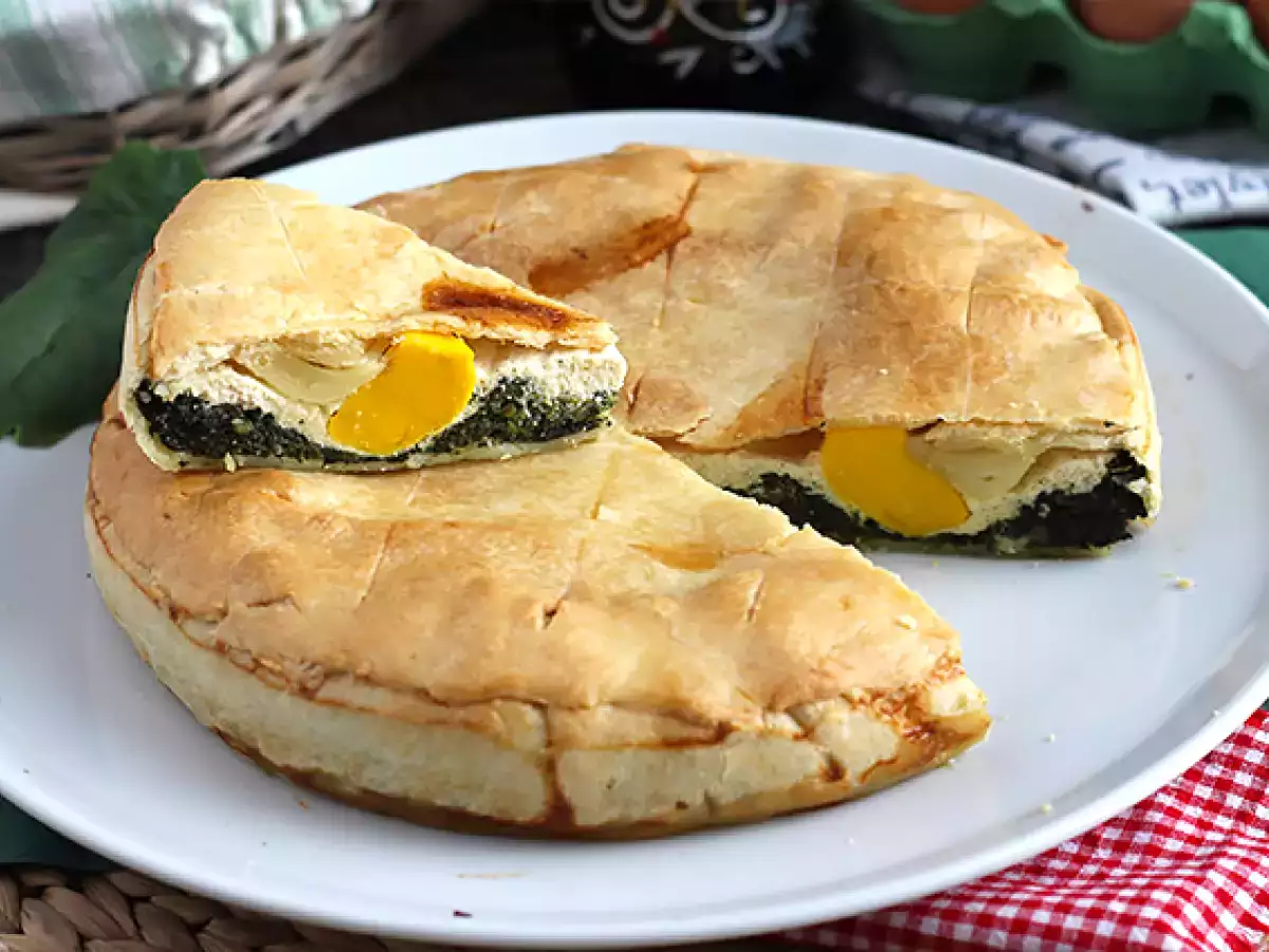 Recept Paj med spenat, ricotta och ägg - italiensk torta pasqualina