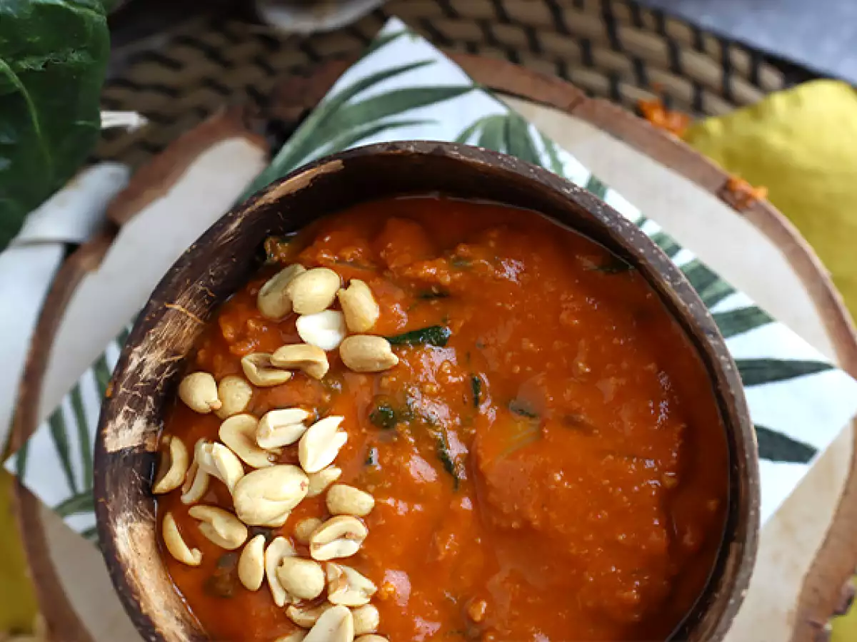 Recept Afrikansk soppa med tomat, jordnötter och mangold – afrikansk jordnötssoppa