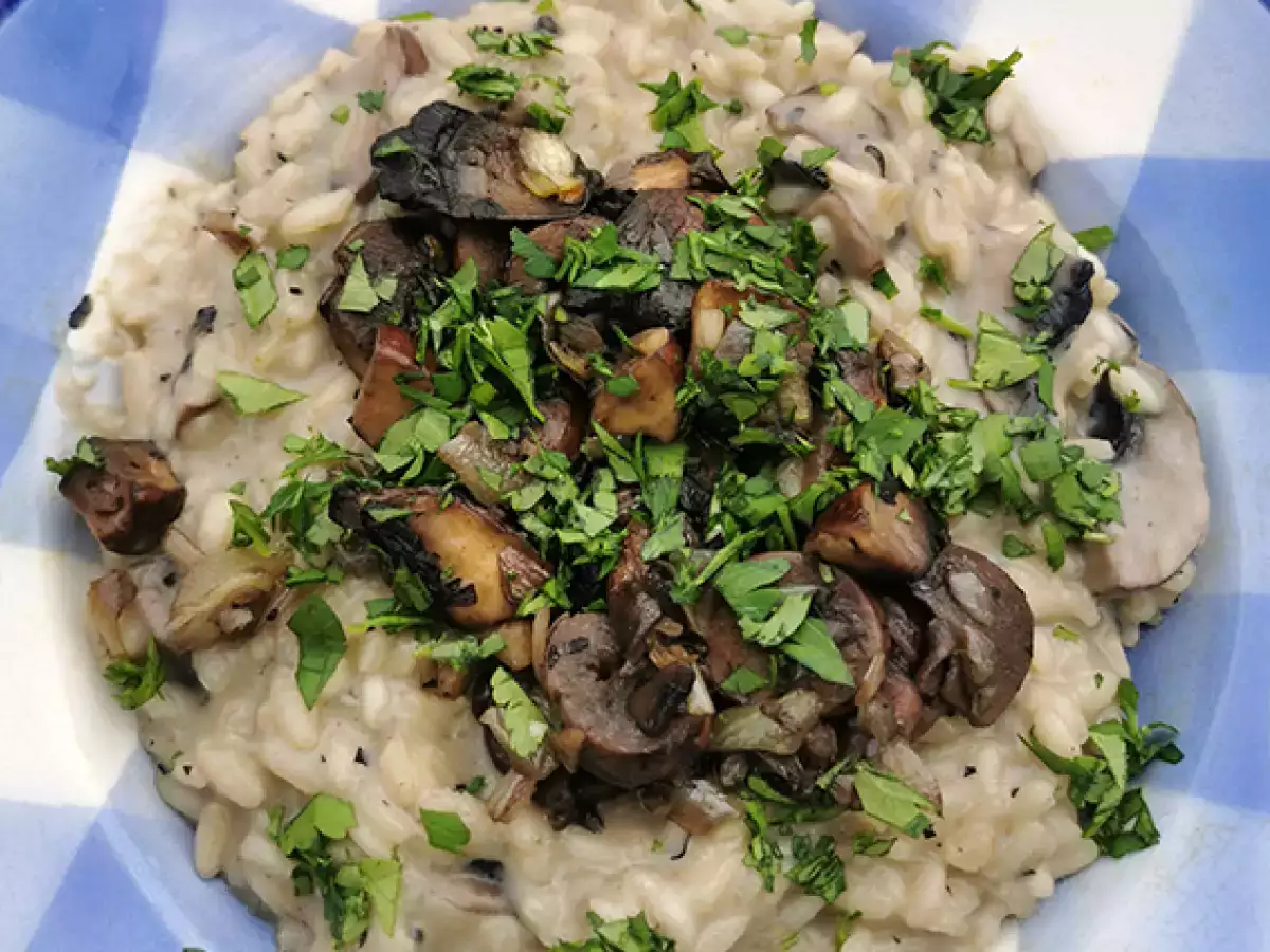 Recept Krämig risotto med svamp