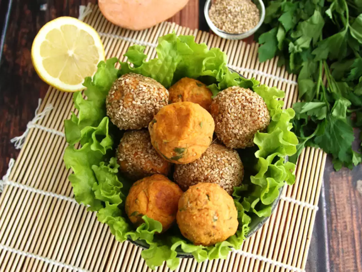 Recept Falafel med sötpotatis
