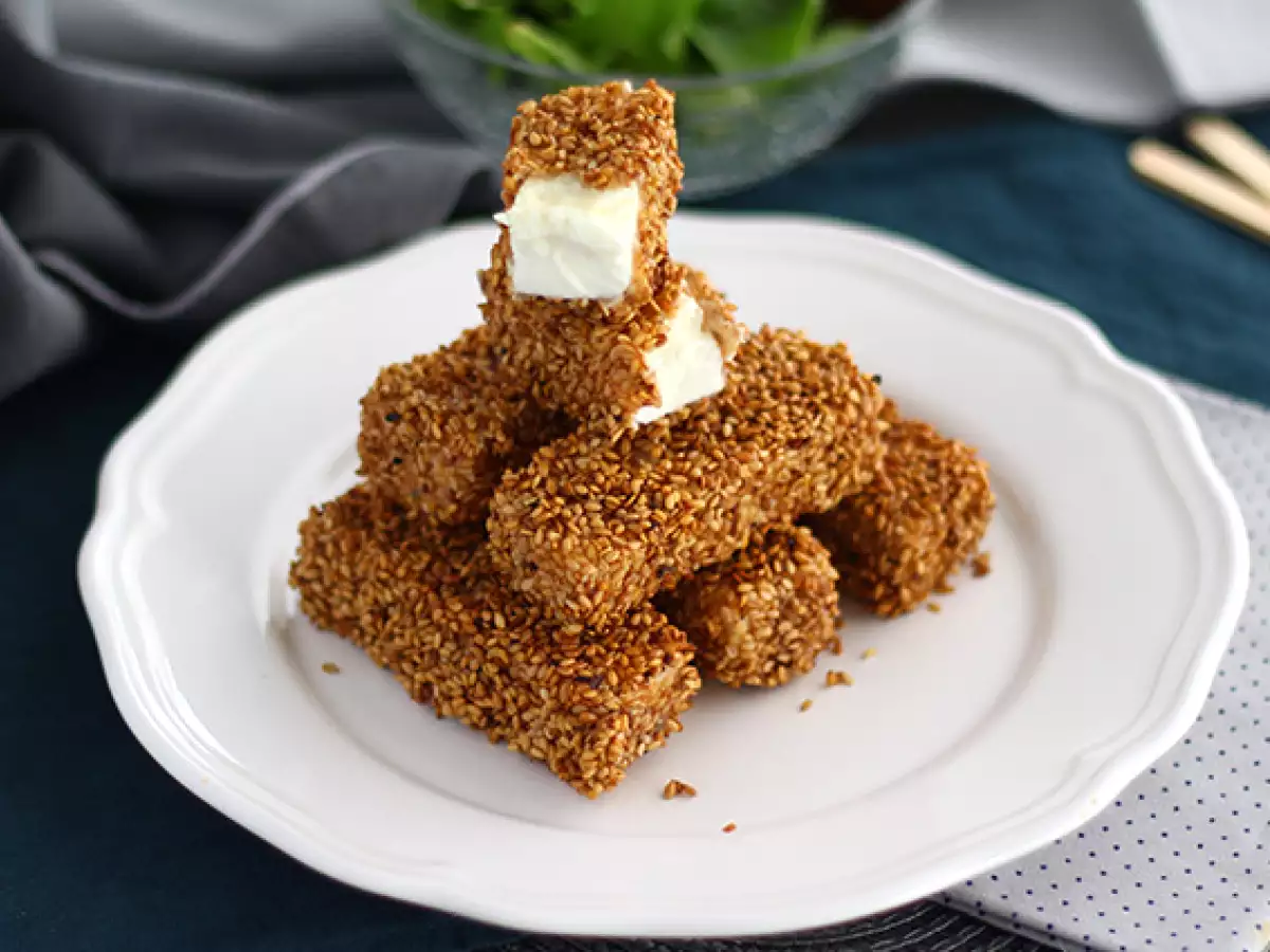 Recept Fetaoststavar med sesam