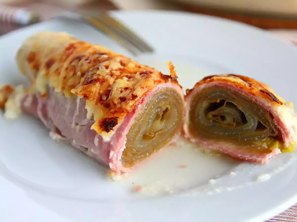 Recept Gratinerade endiver med skinka