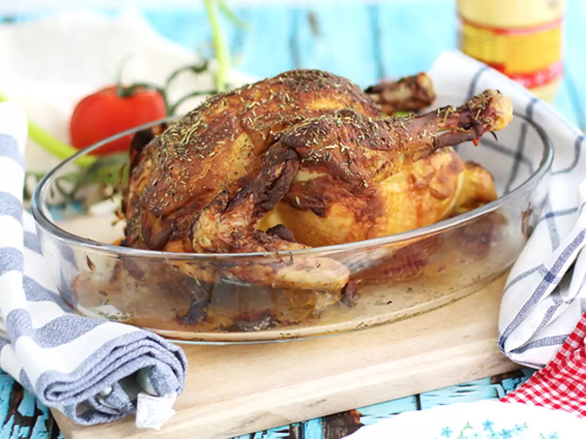 Recept Kyckling i en skorpa med senap och örter från provence