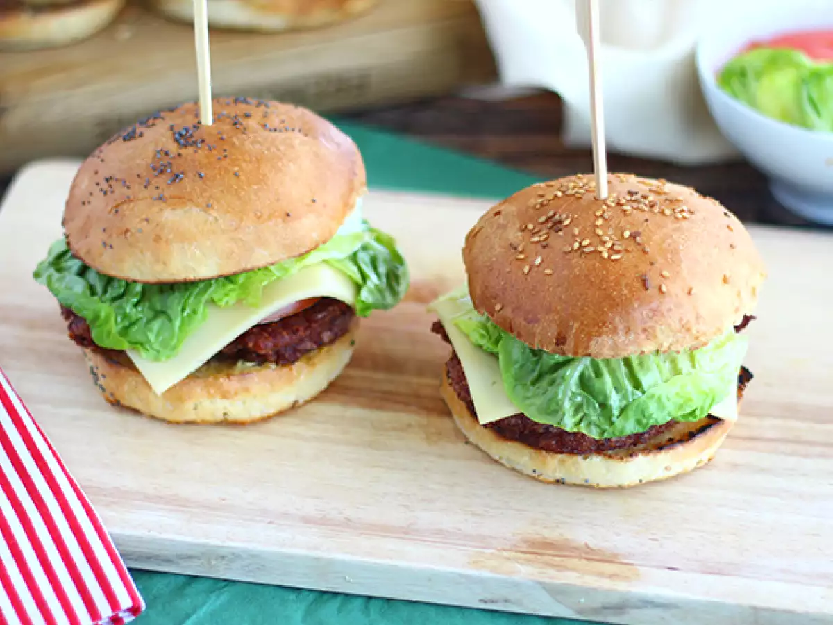 Recept Vegetarisk burgare med röda bönor