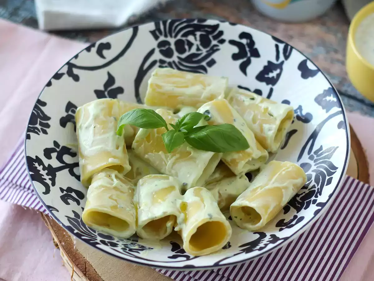 Recept Pasta med ricottakräm och basilika