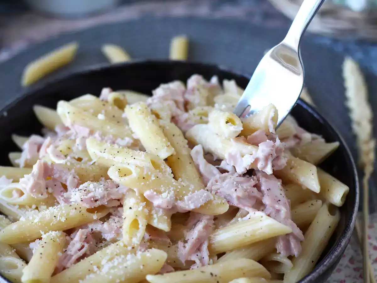 Recept Grädde och skinka pasta: krämig, snabb och oemotståndlig!