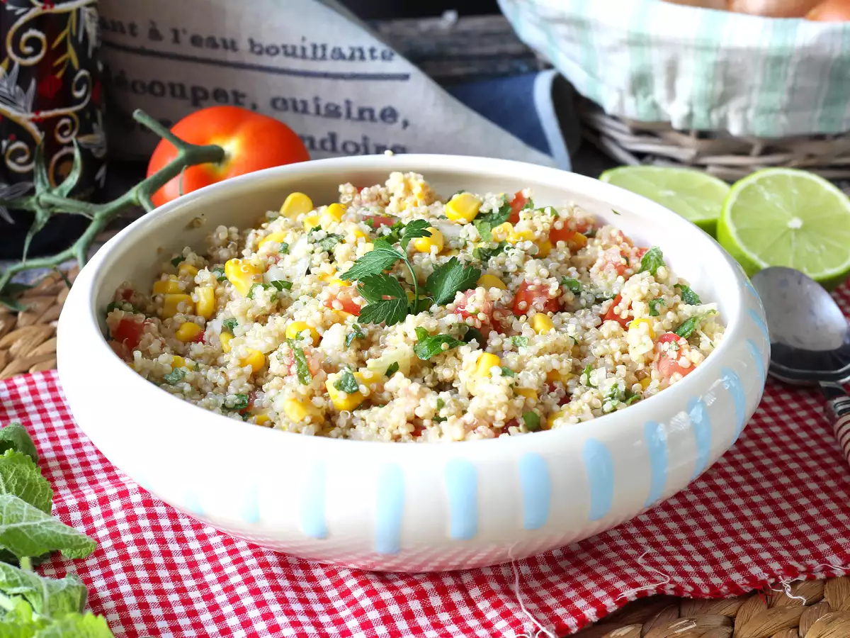 Recept Quinoasallad med smak av tabbouleh: uppfriskande och till och med hälsosammare