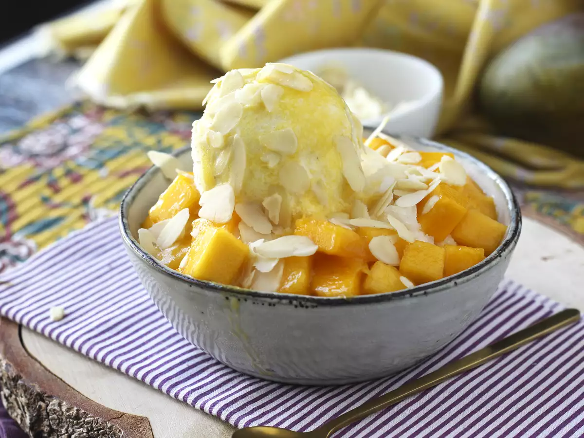 Recept Mango bingsu, den läckra koreanska desserten med mango som är en succé världen över
