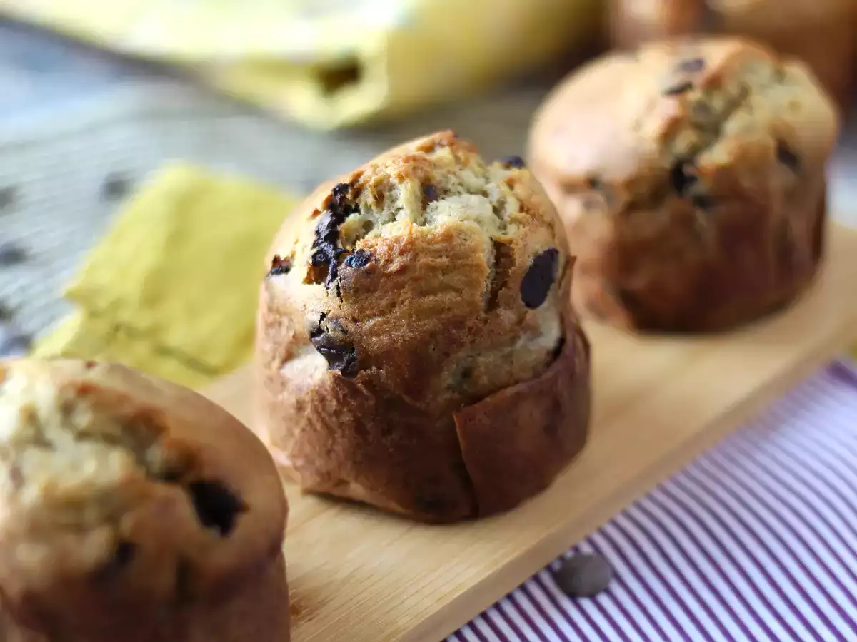 Recept Extra gourmetmuffins med banan och chokladbitar