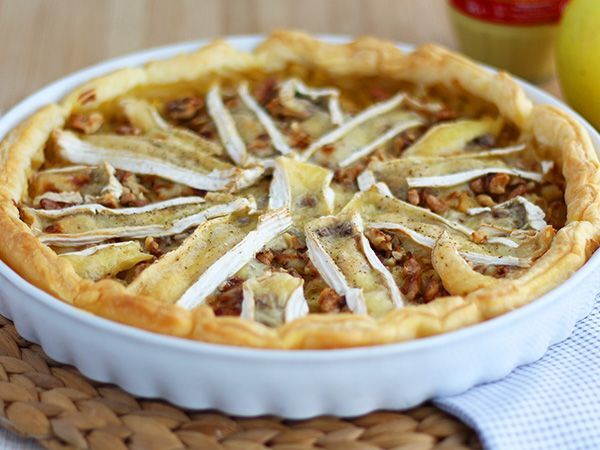 Recept Camembert- och äppeltårta