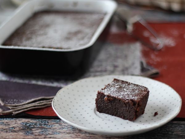 Recept Extra fondant choklad- och kastanjegräddtårta med bara 4 ingredienser