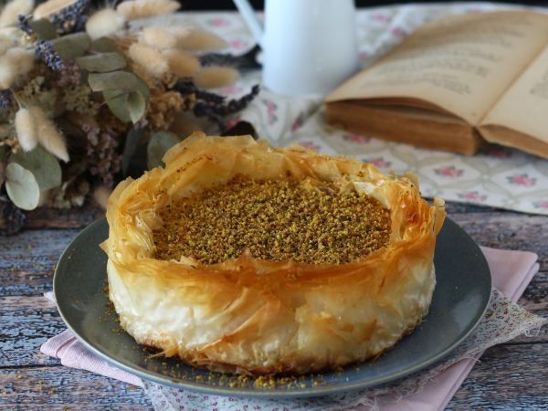 Recept Baklava-liknande cheesecake med pistage, krispig och smältande