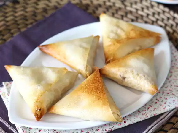 Recept Samoussas med makrill och färskost