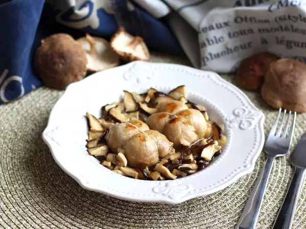 Recept Fläskrullader med champinjonsås