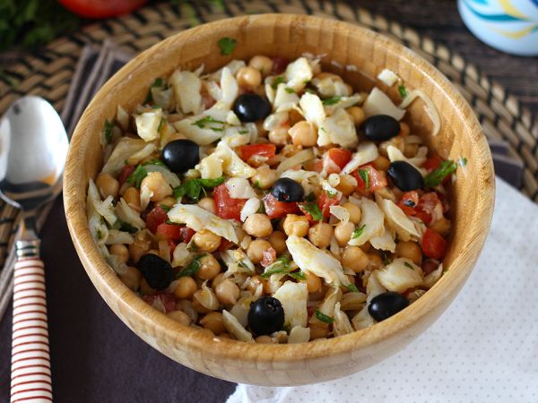 Recept Kikärtsallad med torsk