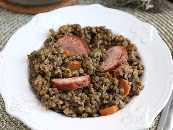 Recept Morteau-korv och sjudna linser