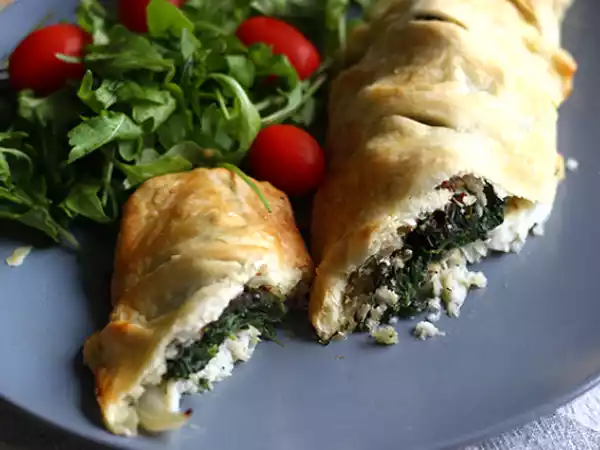 Recept Kummel i smördeg med spenat