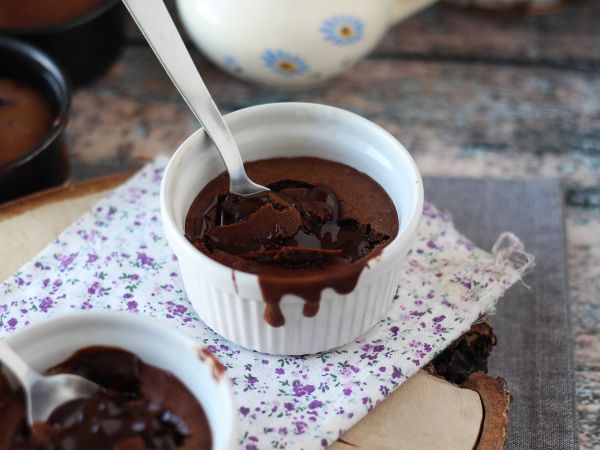 Recept Extra rinnande air fryer chokladfondanter!