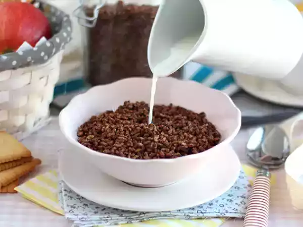 Recept Flingor med choklad och puffat ris. kokosnötspuffar