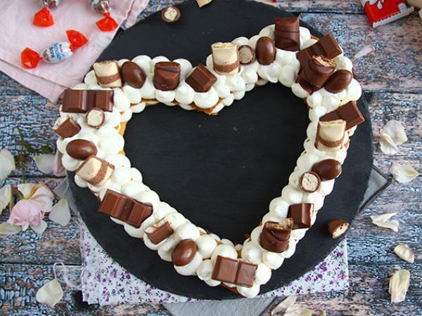 Recept Hjärttårta med kinder - hjärttårta för alla hjärtans dag