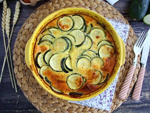 Recept Clafoutis med zucchini och getost