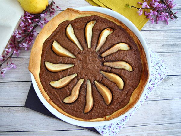 Recept Päron- och chokladtårta