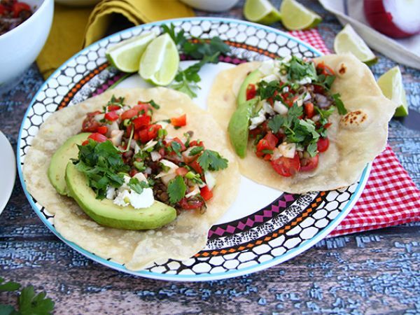 Recept Vegetariska tacos med linser
